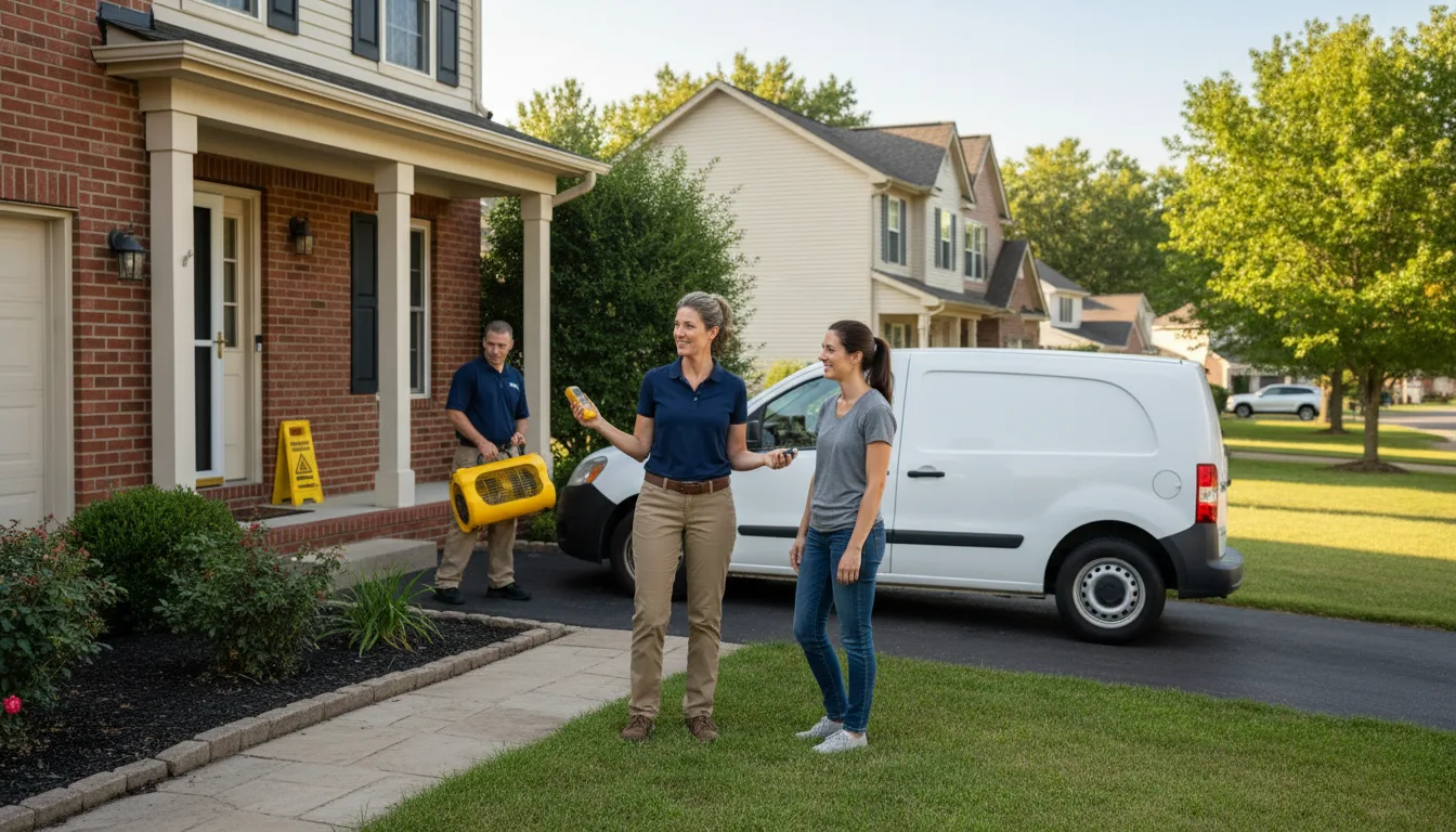 Water restoration image for Dehumidification And Cleanup Services in Willshire, OH